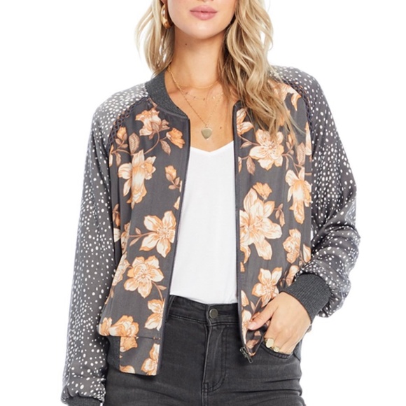 Floral Bomber Jacket NWOT - Picture 1 of 4